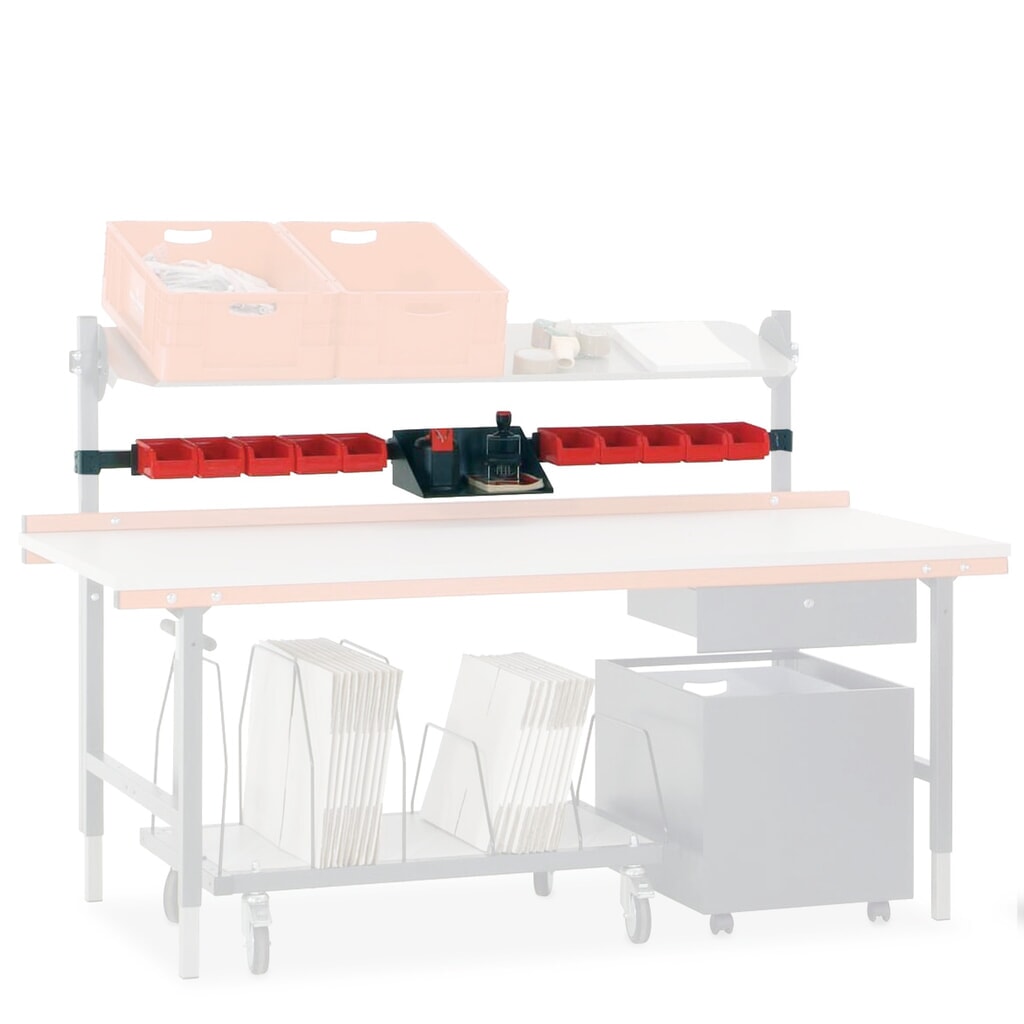 Multifunctionele drager voor Rocholz paktafel, hxbxd 40 x 1640 x 40 mm Product afbeelding: Multifunctionele drager voor Rocholz paktafel, hxbxd 40 x 1640 x 40 mm