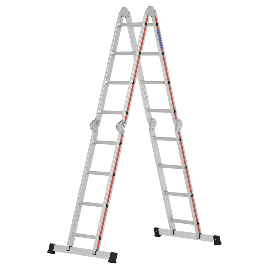 Multifunctionele ladder HYMER, stahoogte 3,6 m, 4x4 sporten Product afbeelding: Multifunctionele ladder HYMER, stahoogte 3,6 m, 4x4 sporten