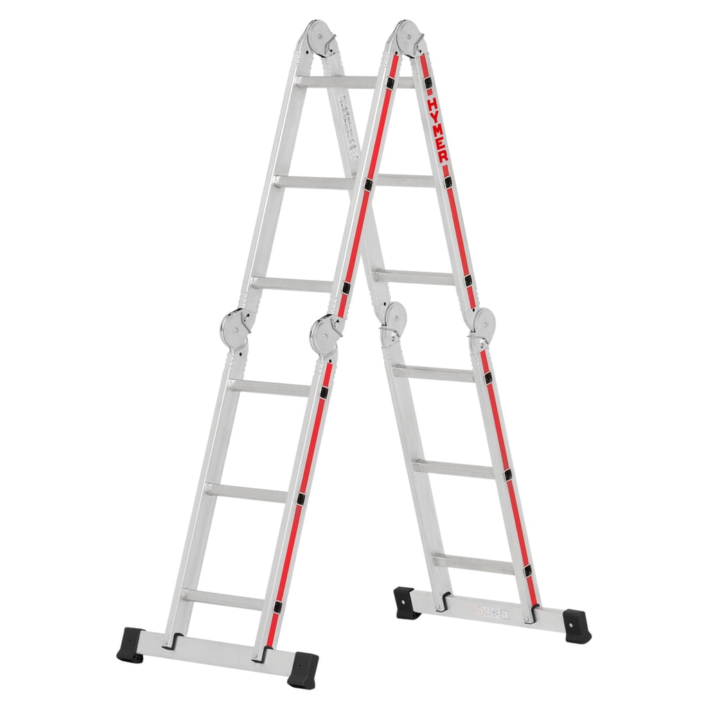 Multifunctionele ladder HYMER, stahoogte 2,5 m, 4x3 sporten Product afbeelding: Multifunctionele ladder HYMER, stahoogte 2,5 m, 4x3 sporten