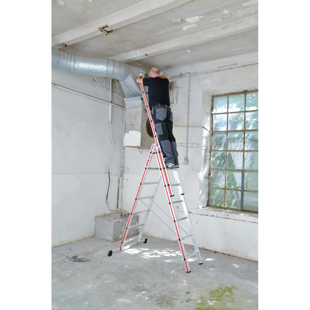 Multifunctionele ladder HYMER, 3-delig, totale lengte 7,11 m Productafbeelding nr. 3: Multifunctionele ladder HYMER, 3-delig, totale lengte 7,11 m