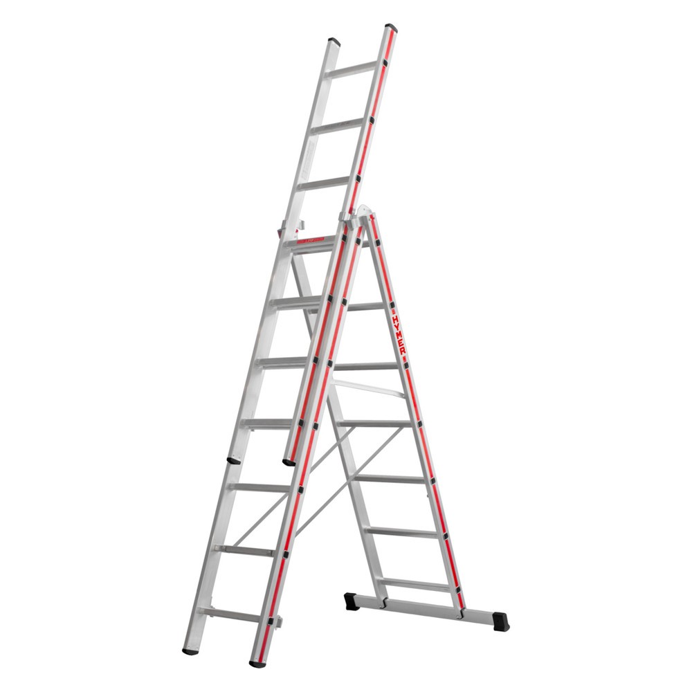 Product afbeelding: Multifunctionele ladder HYMER, 3-delig, totale lengte 4,87 m
