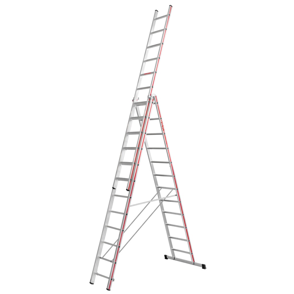 Multifunctionele ladder HYMER, 3-delig, totale lengte 8,51 m Product afbeelding: Multifunctionele ladder HYMER, 3-delig, totale lengte 8,51 m