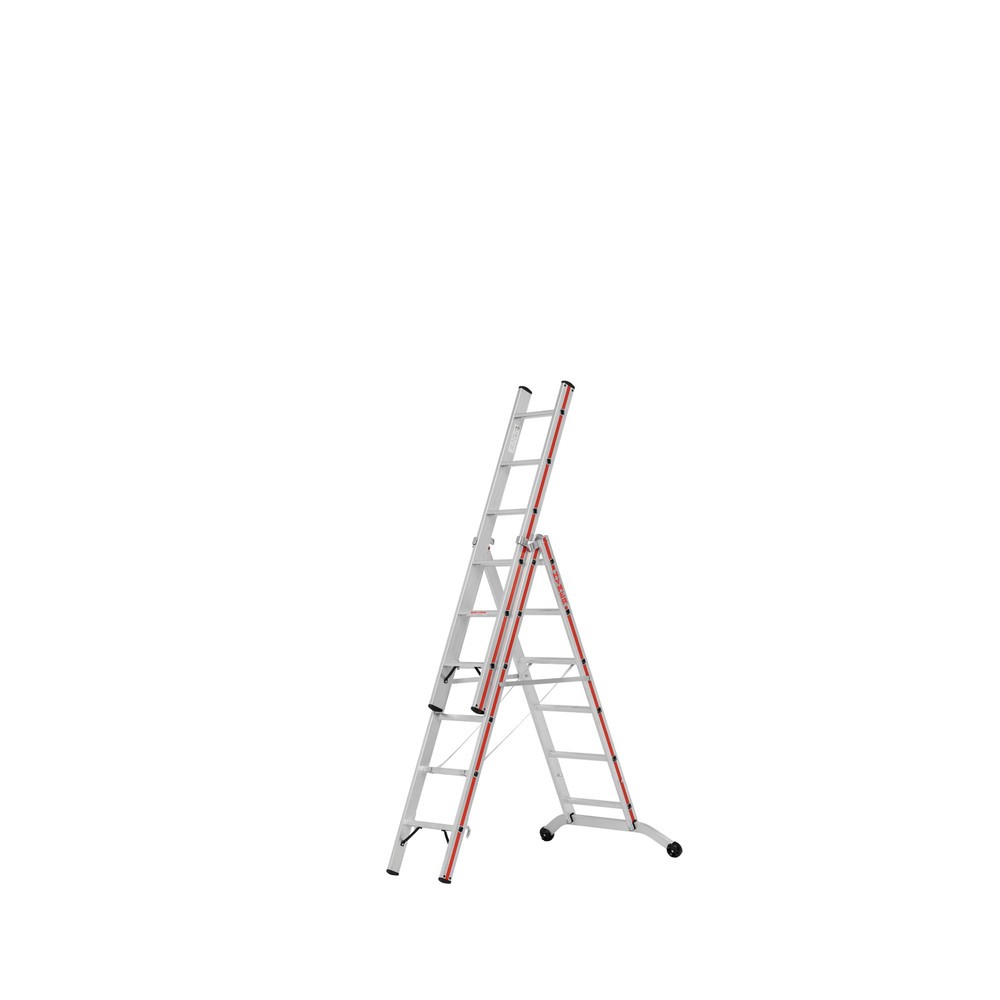 Productafbeelding nr. 1: Multifunctionele trapladder HYMER, 3-delig, totale lengte 4,07 m