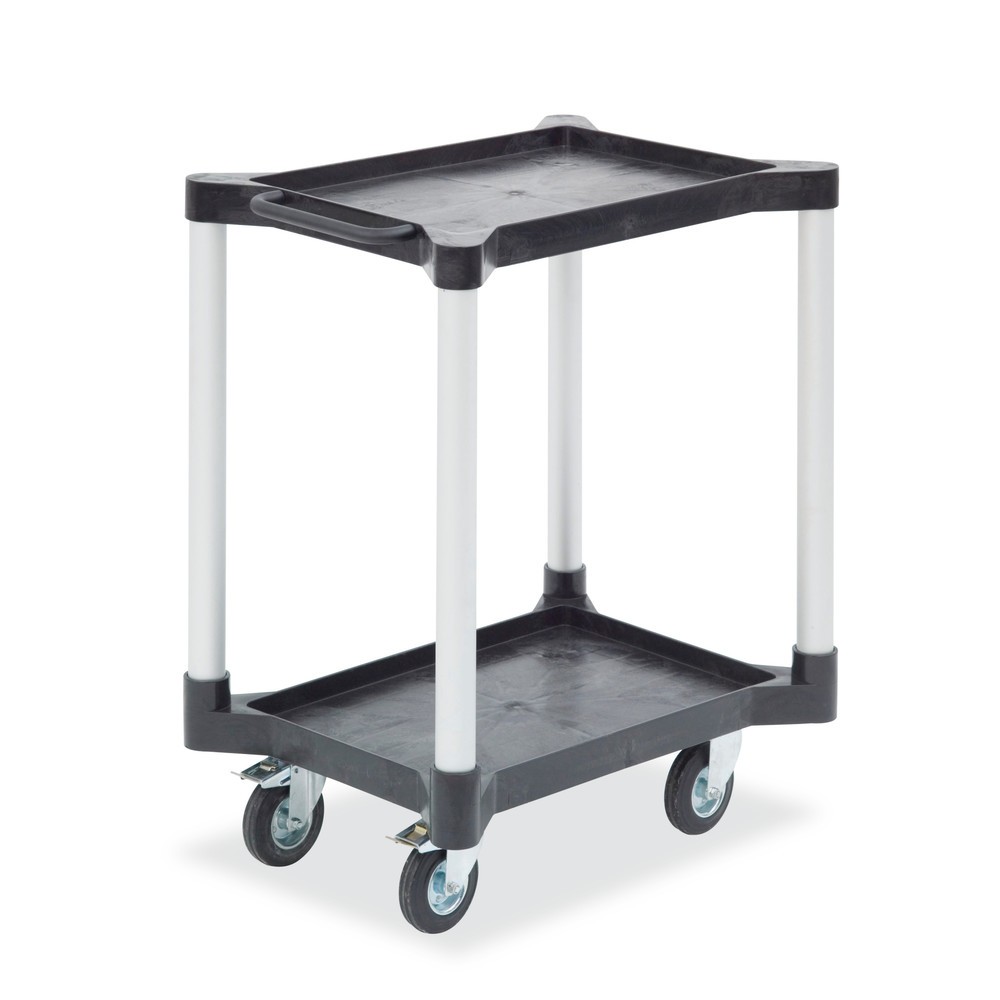 Product afbeelding: Multifunctionele trolley met planken, van polyethyleen, 2 legplanken van 604 x 404 mm