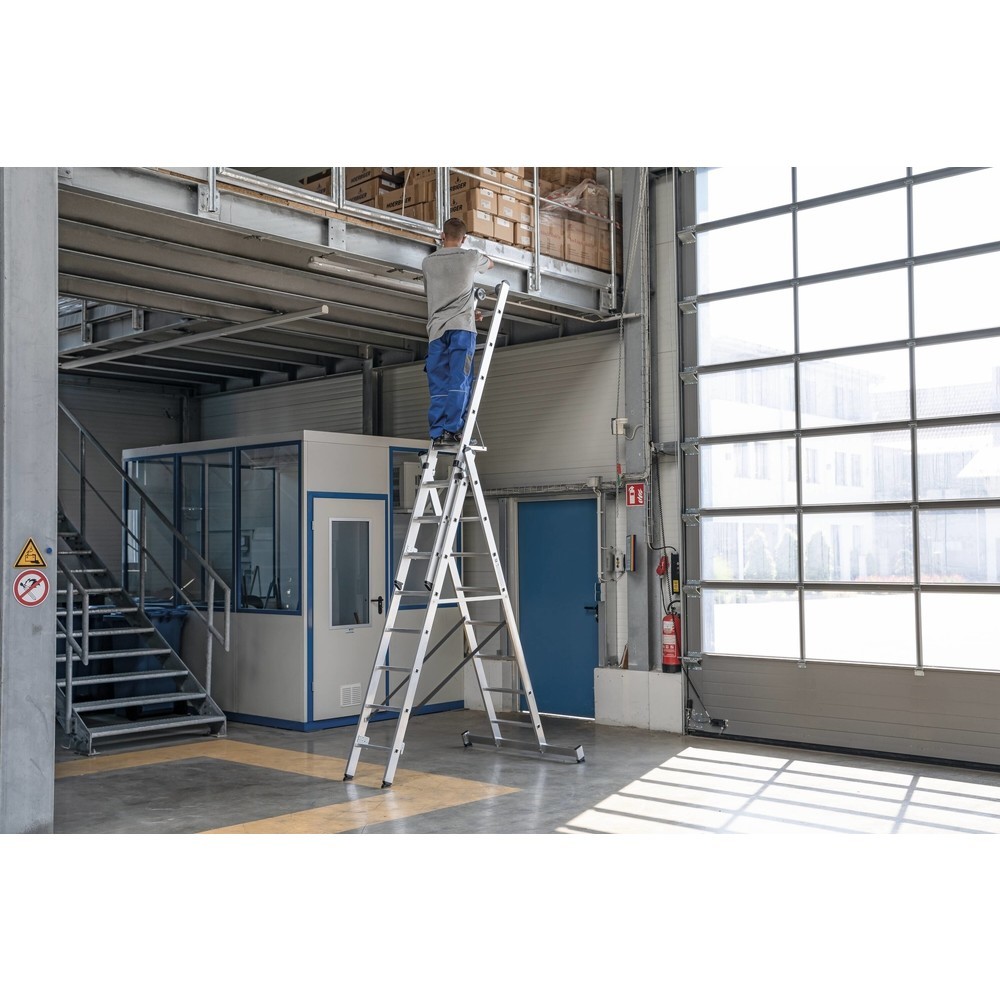 Productafbeelding nr. 8: Munk Günzburger multifunctionele ladder, 3-delig, met nivello®-traverse, 3 x 7 treden