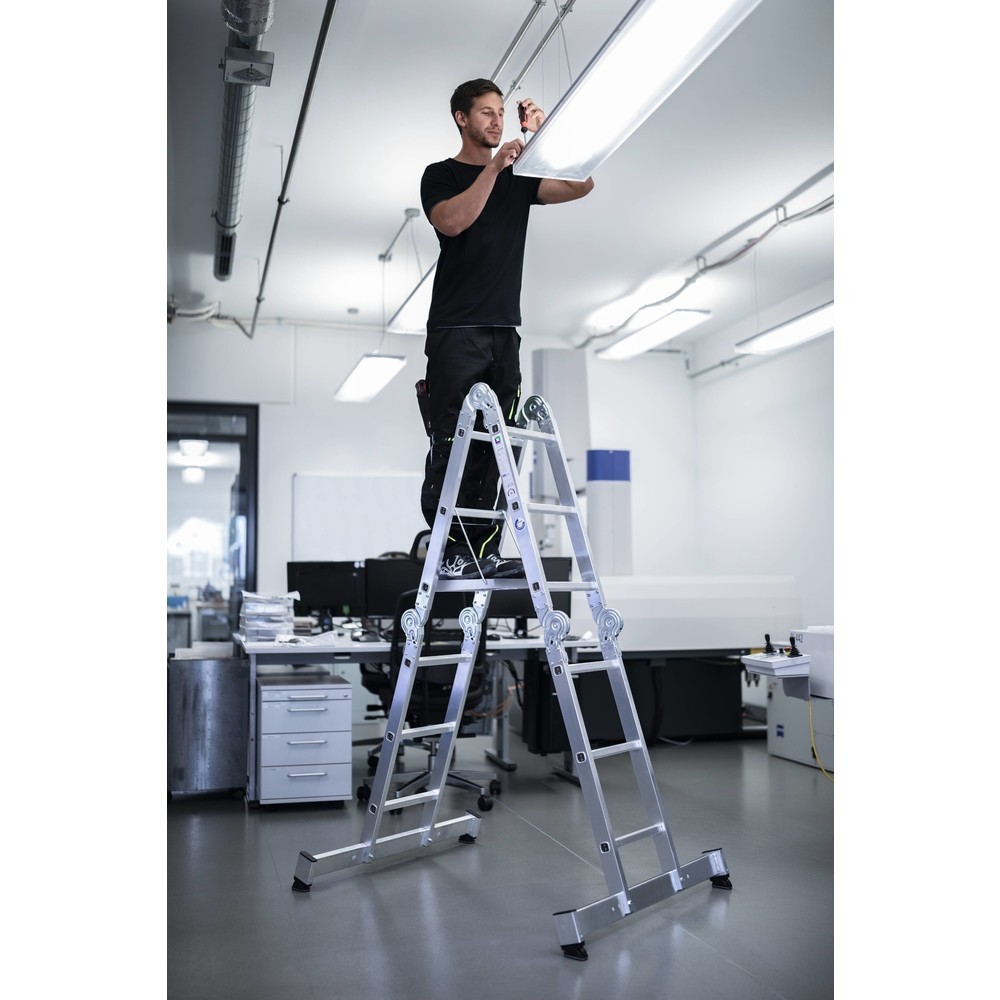 Productafbeelding nr. 7: Munk Günzburger multifunctionele ladder, 4-delig, met nivello®-traverse, 2 x 2 + 2 x 3 treden