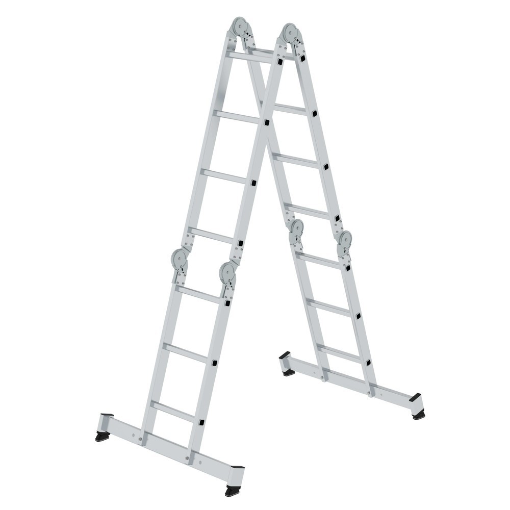 Productafbeelding nr. 1: Munk Günzburger multifunctionele ladder, 4-delig, met nivello®-traverse, 3 x 2 + 2 x 4 treden