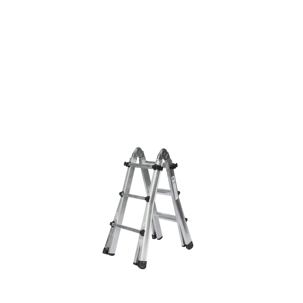 Product afbeelding: Munk Günzburger telescopische ladder, 4-delig, zonder dwarsbalk, 4 x 3 treden
