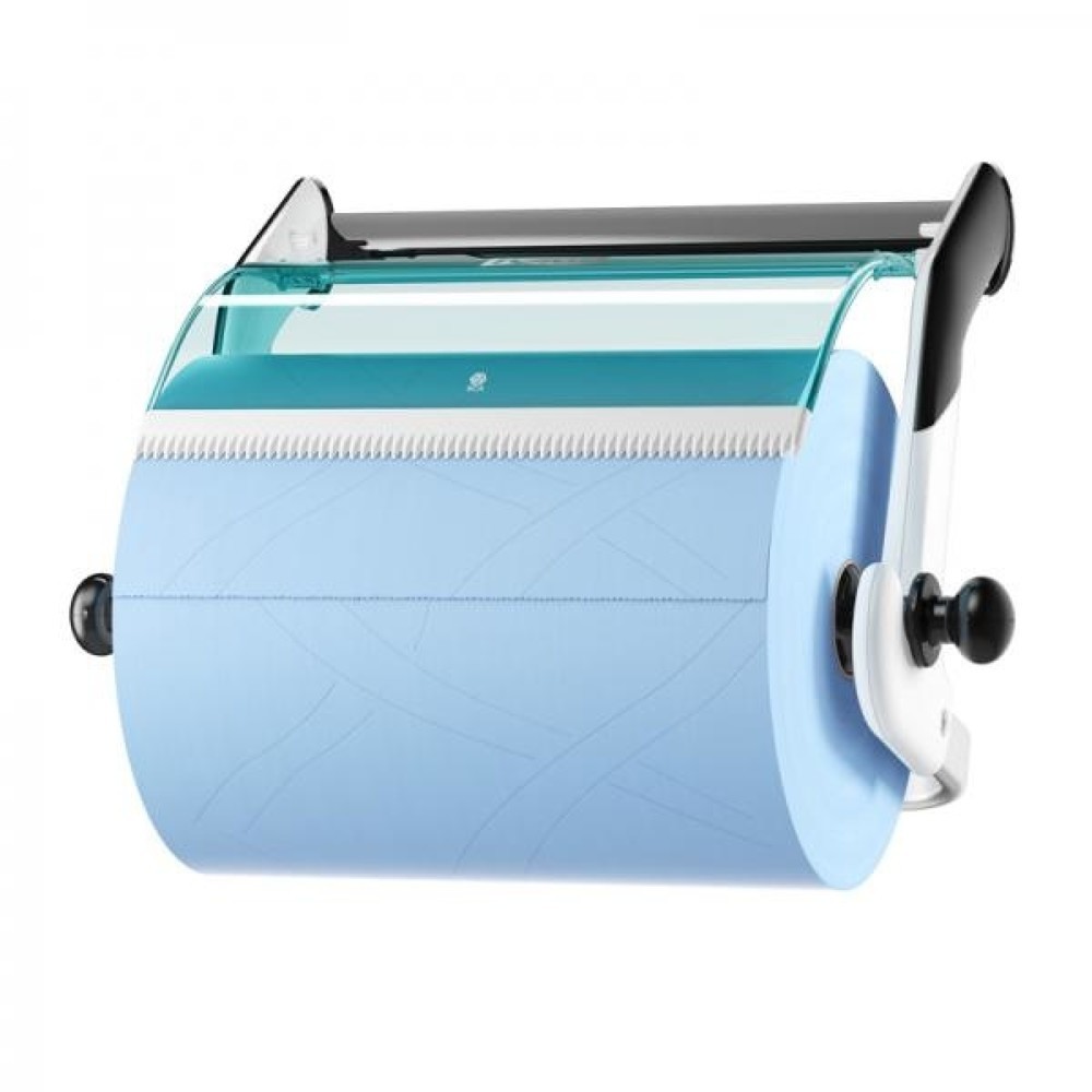 Product afbeelding: Muurdispenser TORK® Performance voor grote rollen, wit/turkoois