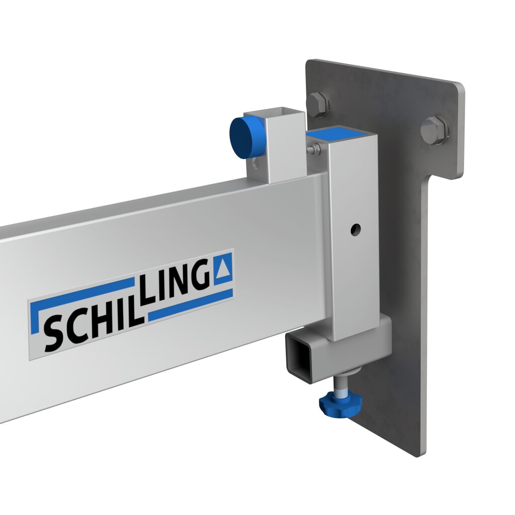 Muurhouder voor aluminium portaalkraan, stationair: small en medium Product afbeelding: Muurhouder voor aluminium portaalkraan, stationair: small en medium