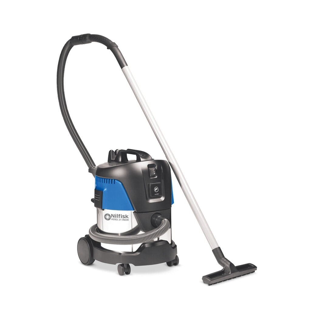 Nat-/droogzuiger Nilfisk® AERO 21-21 PC INOX + stopcontact, 1.250 watt, 20 l Product afbeelding: Nat-/droogzuiger Nilfisk® AERO 21-21 PC INOX + stopcontact, 1.250 watt, 20 l