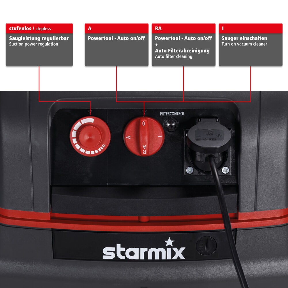 Productafbeelding nr. 4: Nat-/droogzuiger starmix Compact, stofklasse L, 1.600 W