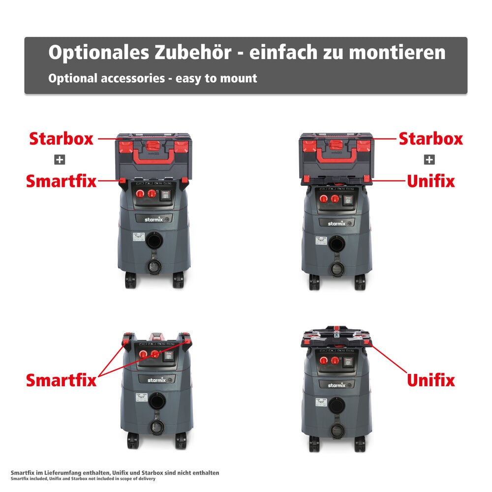 Productafbeelding nr. 9: Nat-/droogzuiger starmix iPulse, stofklasse L, kantelonderstel, 1.600 W, 35 l