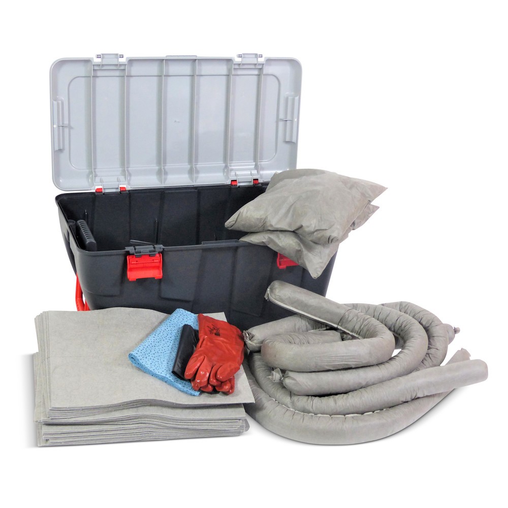 Product afbeelding: Noodpakket voor oliën, absorptiecapaciteit 75 liter, koffer met wielen