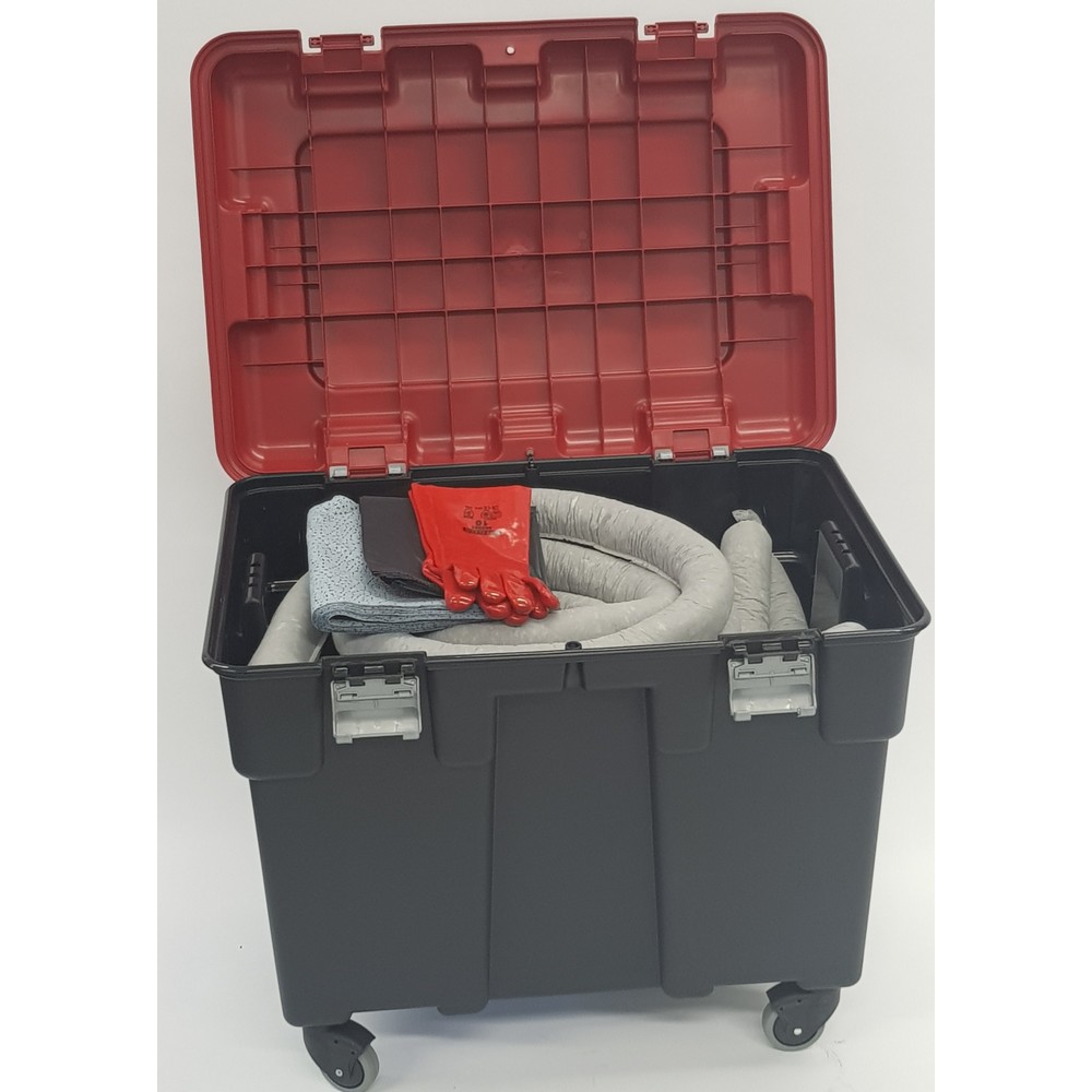 Product afbeelding: Noodset universeel, rolbox, opvangcapaciteit 150 l, grijs