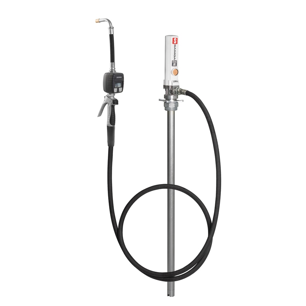 Oliepompset 3:1 SAMOA, incl. drukslang en vulpistool met elektronische handdoorloopteller Product afbeelding: Oliepompset 3:1 SAMOA, incl. drukslang en vulpistool met elektronische handdoorloopteller