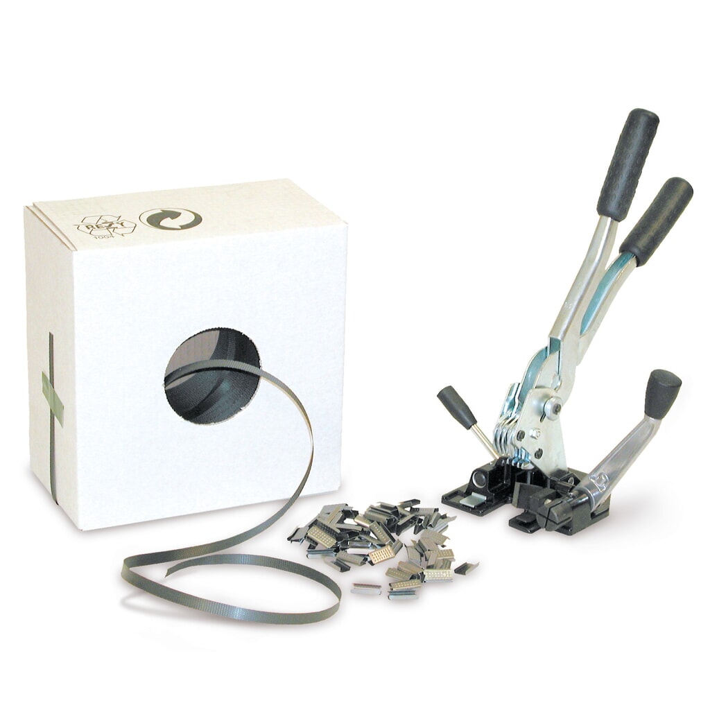Omsnoeringsset Standaard voor PP-band, voor bandbreedte 13 mm Product afbeelding: Omsnoeringsset Standaard voor PP-band, voor bandbreedte 13 mm