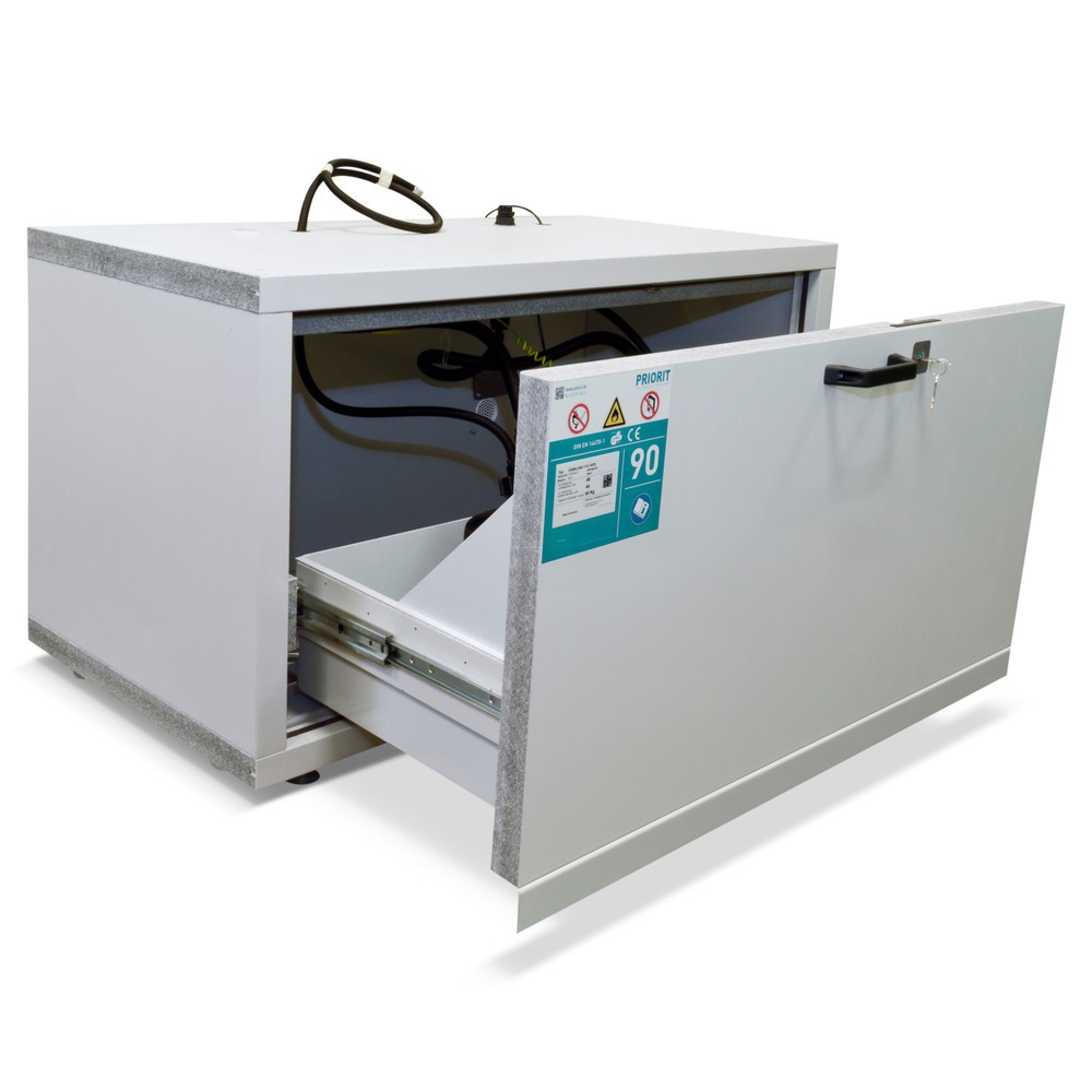 Product afbeelding: Onderbouw-veiligheidskast, brandwerendheid 90 min, hxbxd 630 x 592 x 570 mm, 1 volledig uittrekbare lade