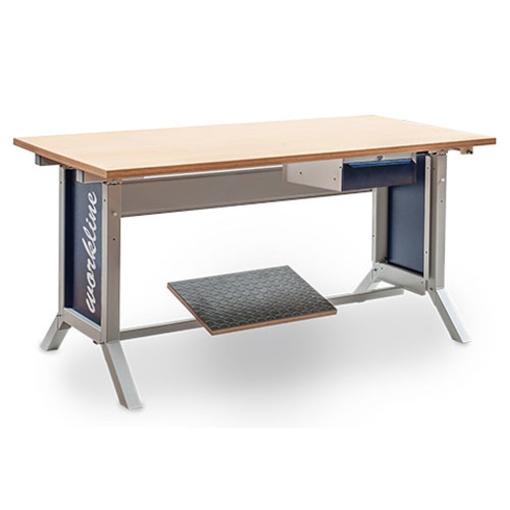 Onderbouwkast met 1 lade voor werkpleksysteem tafel, hxbxd 140 x 370 x 400 mm, gentiaanblauw Productafbeelding nr. 2: Onderbouwkast met 1 lade voor werkpleksysteem tafel, hxbxd 140 x 370 x 400 mm, gentiaanblauw