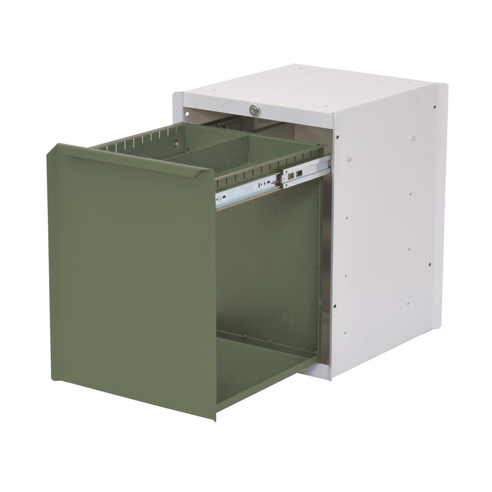 Product afbeelding: Onderbouwkast met 1 lade voor werkpleksysteem tafel, hxbxd 500 x 370 x 400 mm, resedagroen