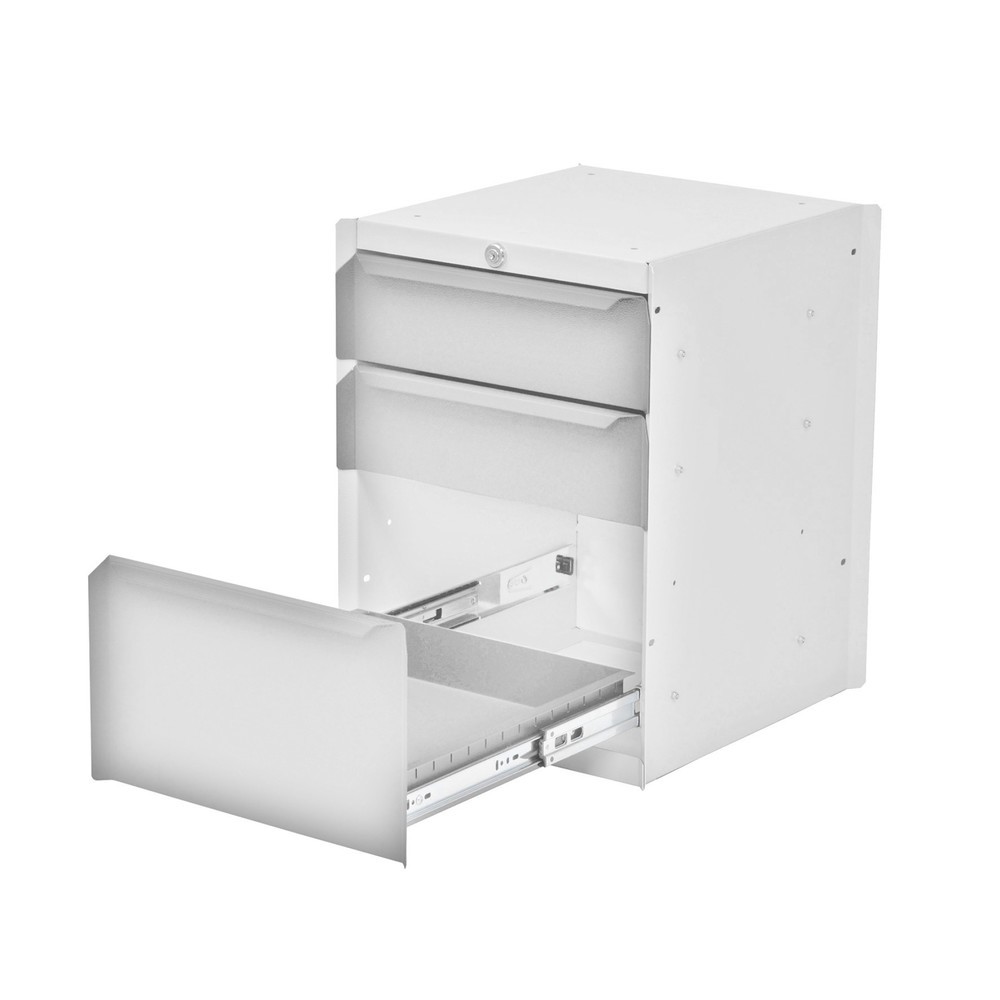 Product afbeelding: Onderbouwkast met 3 lades voor werkpleksysteem tafel, hxbxd 500 x 370 x 400 mm, venstergrijs