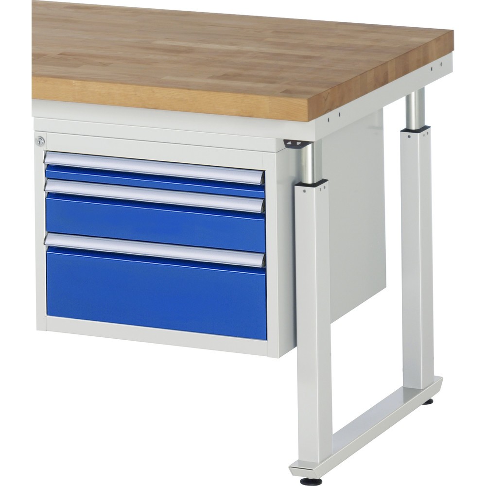 Product afbeelding: RAU onderbouwkast serie 7000, h x b x d 440 x 580 x 650 mm, voor werkbank serie adlatus 600, met 3 lades