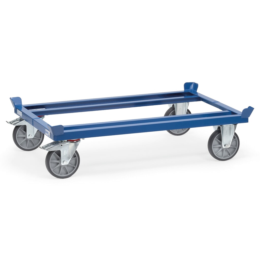 Productafbeelding nr. 1: Onderstel fetra® met vanghoeken, draagvermogen 750 kg, voor pallets 800 x 600 mm, TPE-banden