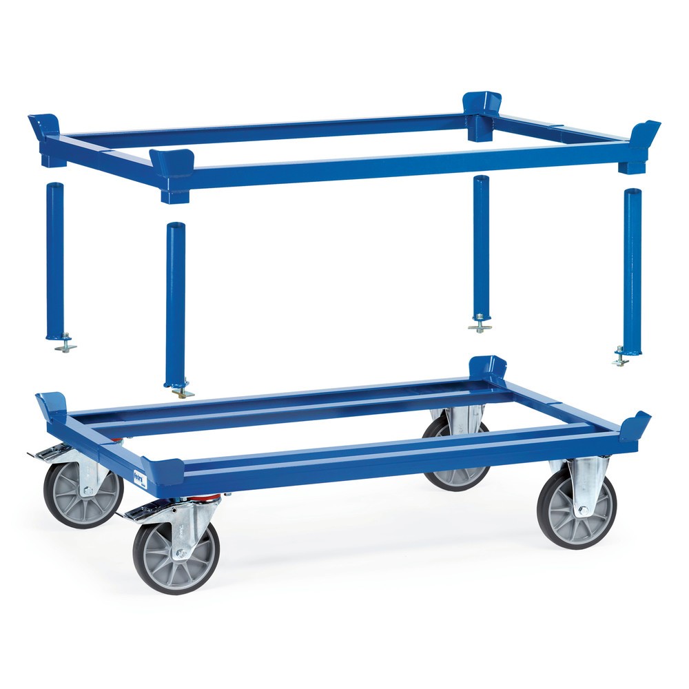 Productafbeelding nr. 3: Onderstel fetra® met vanghoeken, draagvermogen 750 kg, voor pallets 800 x 600 mm, TPE-banden