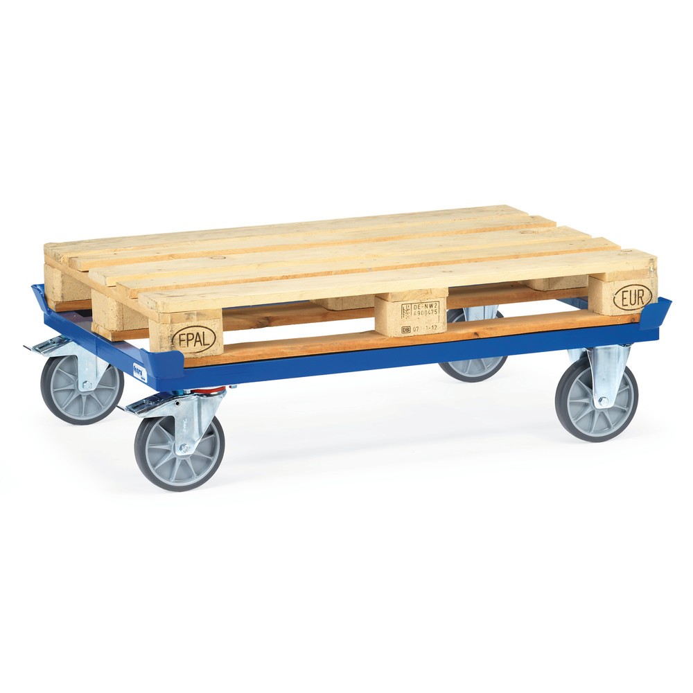 Productafbeelding nr. 4: Onderstel fetra® met vanghoeken, draagvermogen 750 kg, voor pallets 800 x 600 mm, TPE-banden