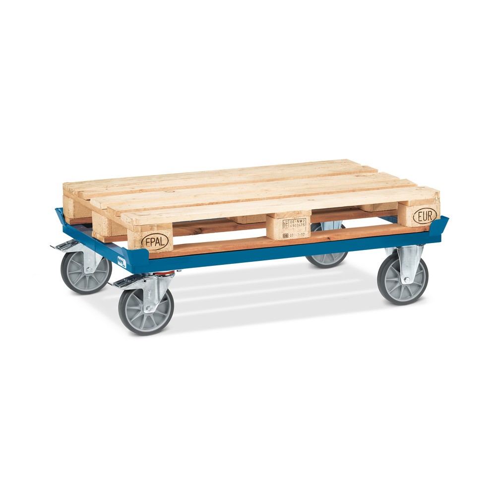 Productafbeelding nr. 5: Onderstel fetra® met vanghoeken, draagvermogen 750 kg, voor pallets 1.200 x 800 mm, TPE-banden
