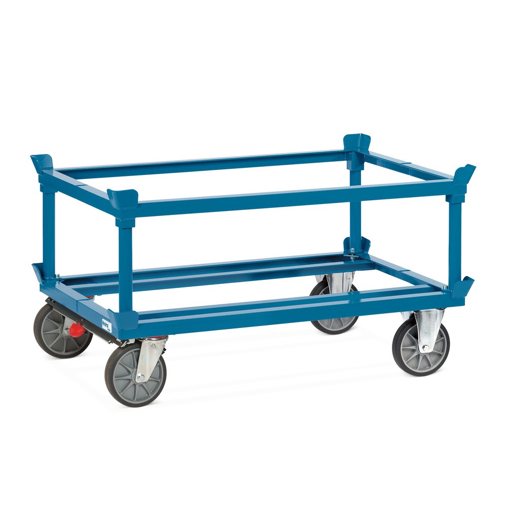 Productafbeelding nr. 3: Onderstel fetra® met vanghoeken, draagvermogen 750 kg, voor pallets 1.200 x 800 mm, TPE-banden, met centrale rem