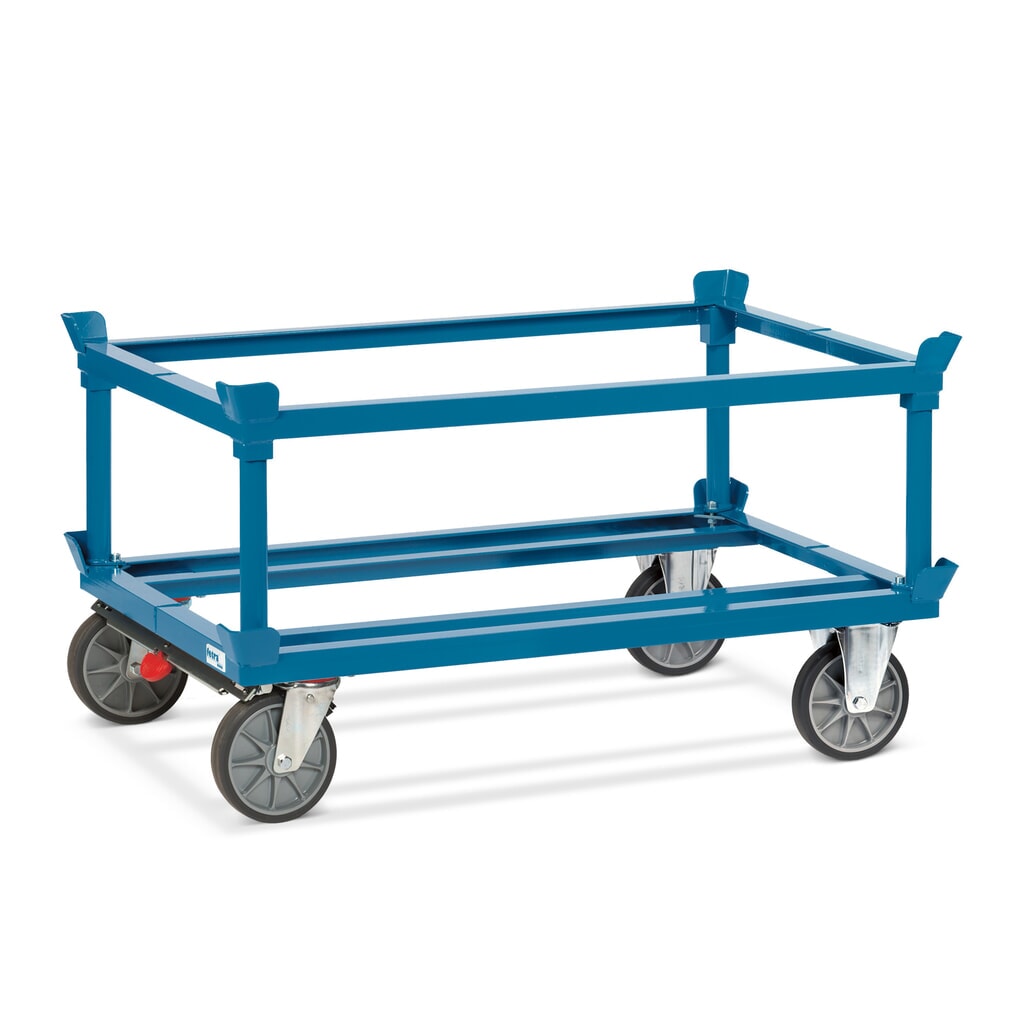 Onderstel fetra® met vanghoeken, draagvermogen 750 kg, voor pallets 1.200 x 800 mm, TPE-banden, met centrale rem Productafbeelding nr. 3: Onderstel fetra® met vanghoeken, draagvermogen 750 kg, voor pallets 1.200 x 800 mm, TPE-banden, met centrale rem