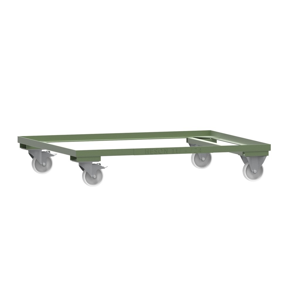 Product afbeelding: Onderstel voor gitterbox HESON®, gelakt, voor bakken 1.200 x 1.000 mm, resedagroen