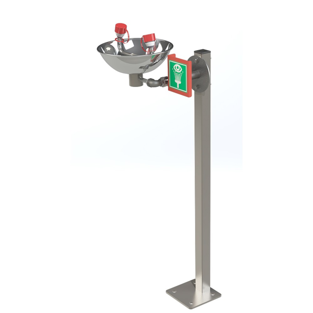 Product afbeelding: Oog- en gezichtsdouche Justrite® 85GPD Hughes, staand model, voor binnengebruik