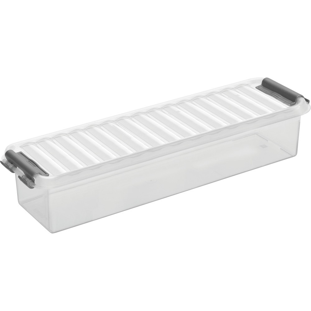 Productafbeelding nr. 1: Opbergbox helit "the q-line", met deksel, 0,9 liter, transparant