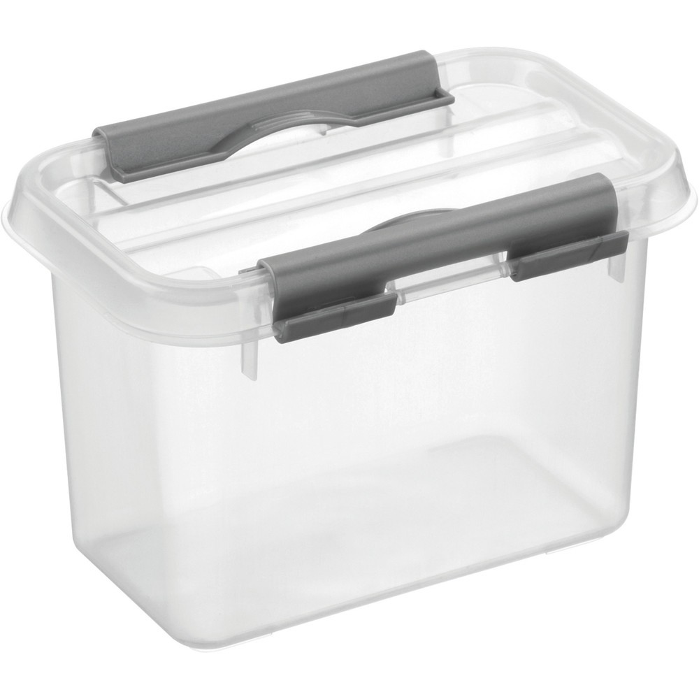 Productafbeelding nr. 1: Opbergbox helit "the q-line", met deksel, 0,8 liter, transparant