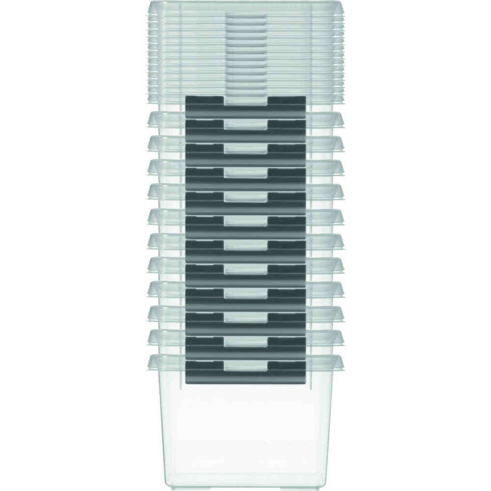 Productafbeelding nr. 2: Opbergbox helit "the q-line", met deksel, 0,8 liter, transparant