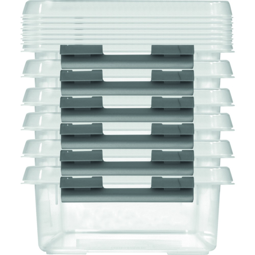 Productafbeelding nr. 2: Opbergbox helit "the q-line", met deksel, 1 liter, transparant