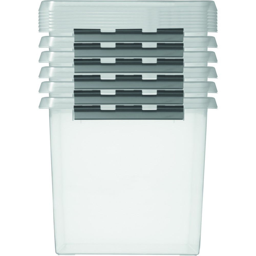 Productafbeelding nr. 2: Opbergbox helit "the q-line", met deksel, 52 liter, transparant