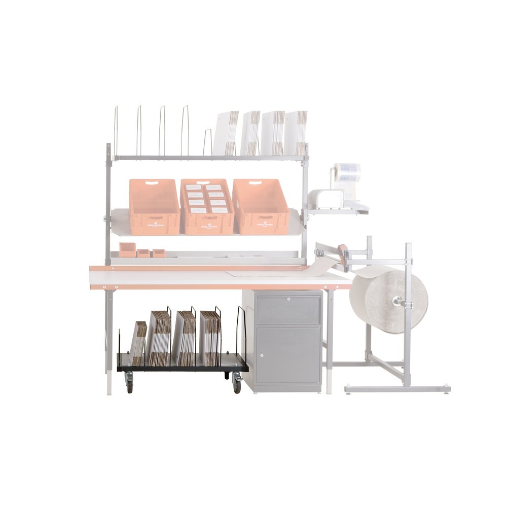 Productafbeelding nr. 4: Opbergrek onder tafel voor paktafelsysteem, hxbxd 690 x 1.015 x 600 mm
