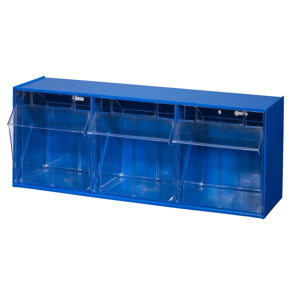 Productafbeelding nr. 1: Opbergsysteem met kantelbakken Allit, 3 bakken, blauw