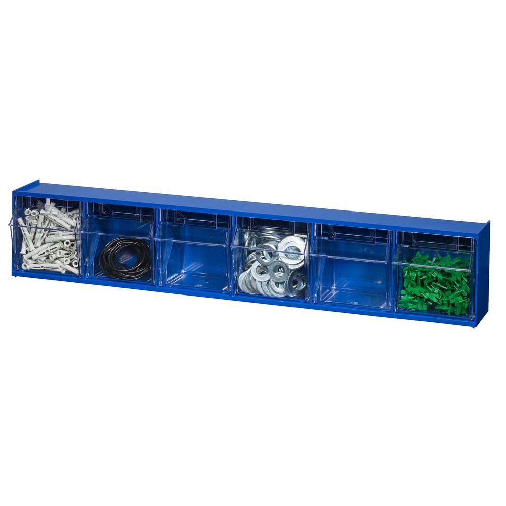 Productafbeelding nr. 2: Opbergsysteem met kantelbakken Allit, 6 bakken, blauw