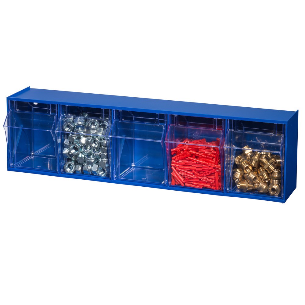 Productafbeelding nr. 2: Opbergsysteem met kantelbakken Allit, 5 bakken, blauw