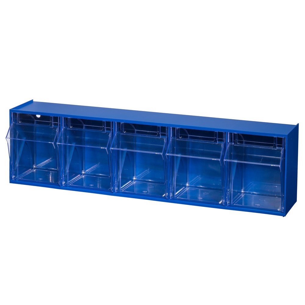 Productafbeelding nr. 1: Opbergsysteem met kantelbakken Allit, 5 bakken, blauw