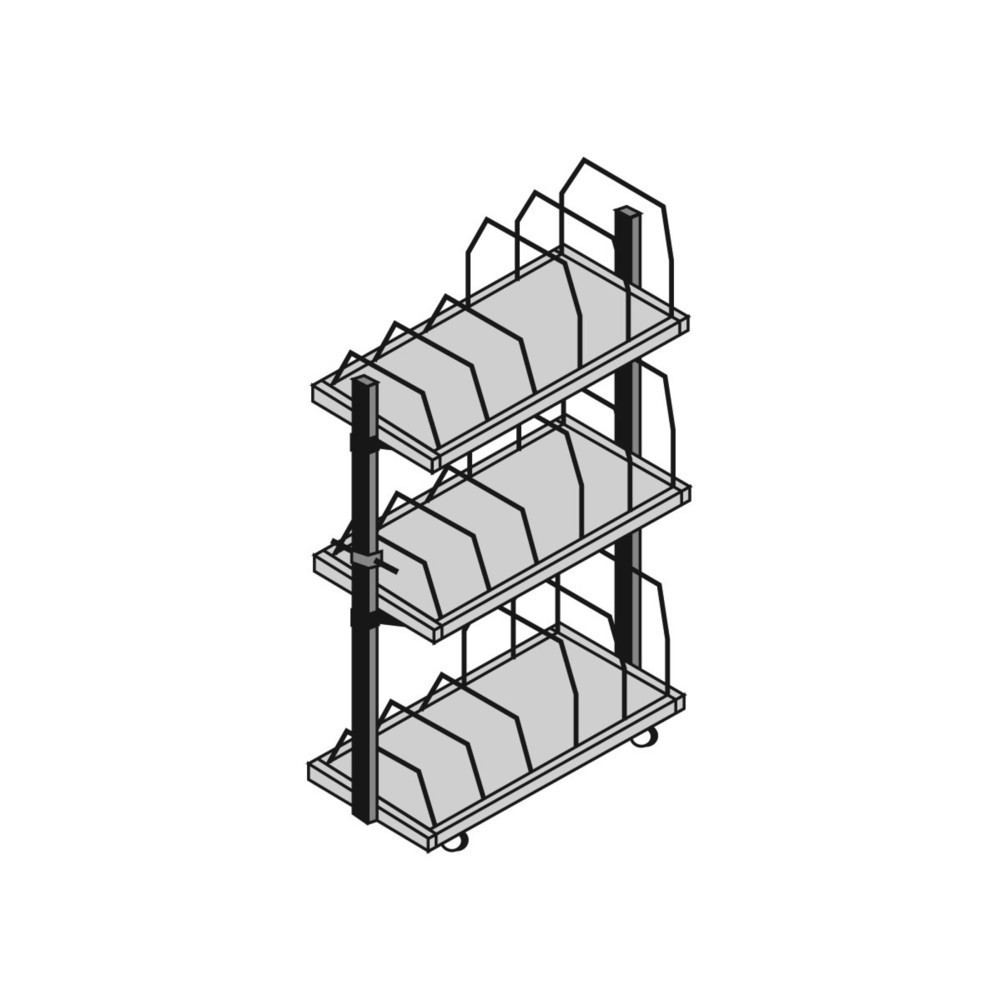 Productafbeelding nr. 2: Dozenscheiding met duwbeugel, 3 niveaus, hxbxd 1.860 x 1.600 x 600 mm