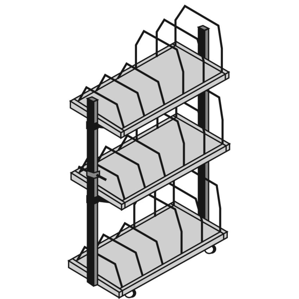 Productafbeelding nr. 3: Dozenscheiders met duwbeugel, 3 niveaus, hxbxd 1.860 x 1.015 x 600 mm