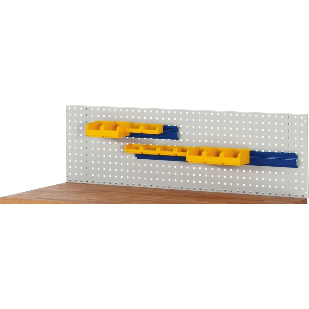 Ophangrail RAU voor geperforeerde plaat, voor de opname van magazijnbakken, hxbxd 65 x 450 x 20 mm Productafbeelding nr. 2: Ophangrail RAU voor geperforeerde plaat, voor de opname van magazijnbakken, hxbxd 65 x 450 x 20 mm