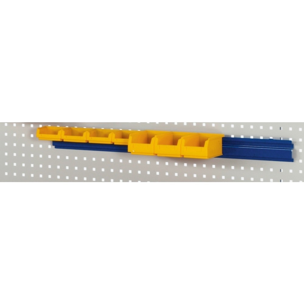 Productafbeelding nr. 1: Ophangrail RAU voor geperforeerde plaat, voor de opname van magazijnbakken, hxbxd 65 x 900 x 20 mm
