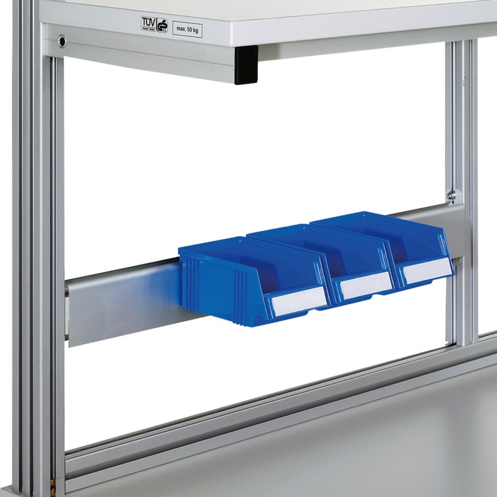 Productafbeelding nr. 2: Ophangrail voor werktafel met legplank, breedte 1.200 mm