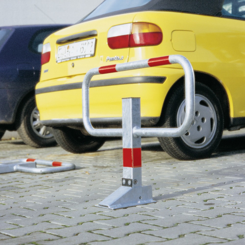 Productafbeelding nr. 2: Opklapbare parkeerbeugel Plus, zonder reflector, voor plaatsing in gegoten beton